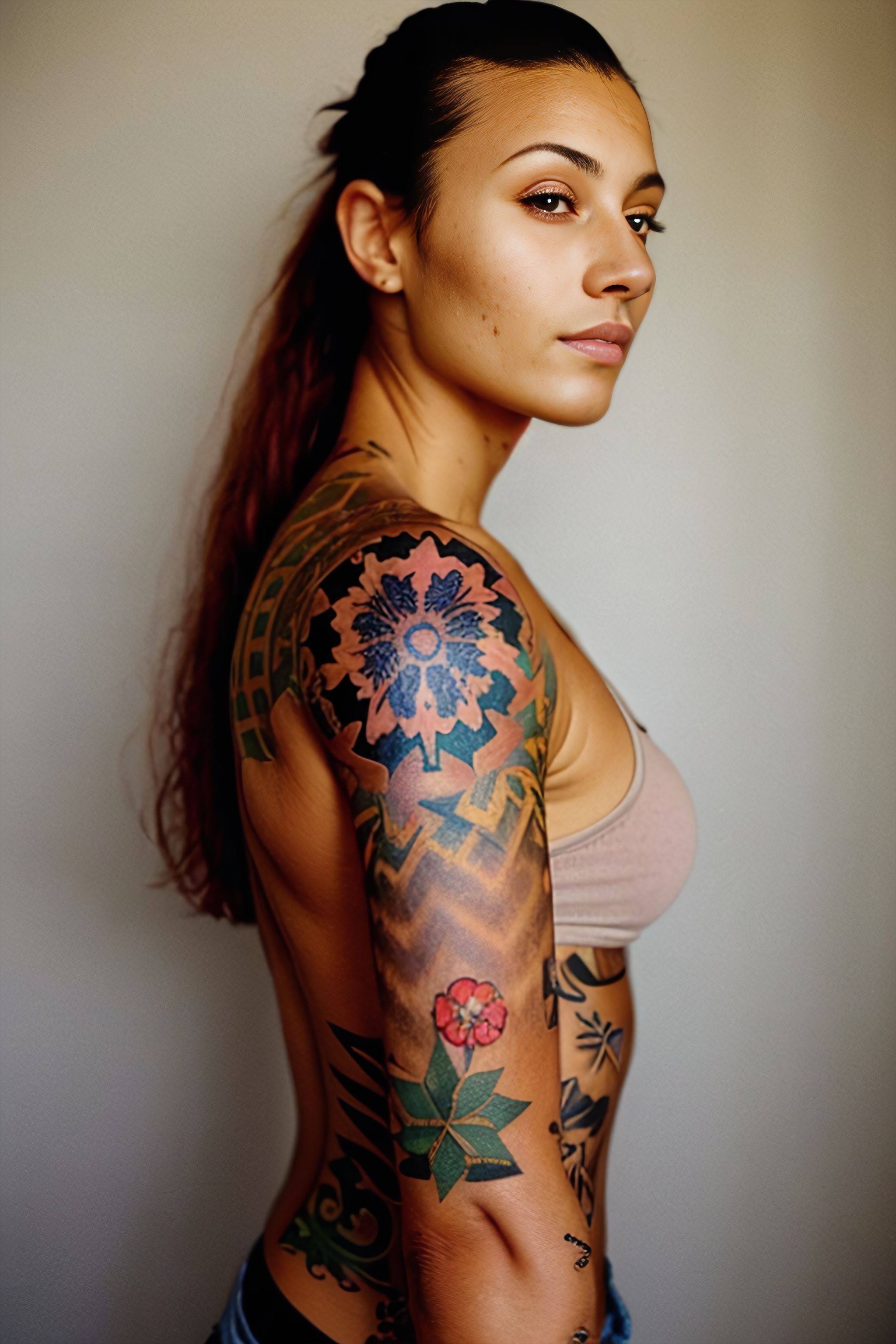 Portrait generated with Stable Diffusion.